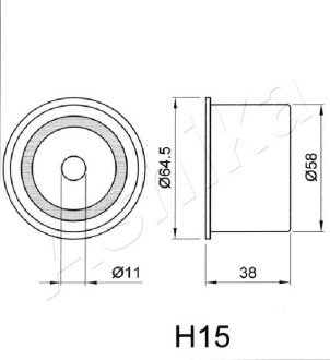 Ролик модуля натягувача ременя ashika 450H015