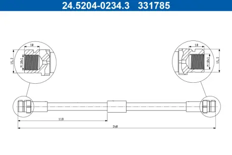 Тормозной шланг ATE 24520402343