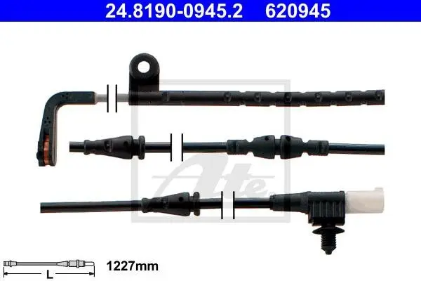 Датчик износа колодок ATE 24.8190-0945.2 (фото 1)