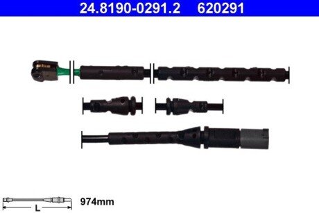 Датчик зносу,гальм.колодки ate 24819002912