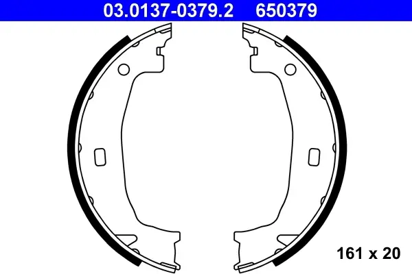 Колодки ручного (стоячого) гальма ATE 03.0137-0379.2 (фото 1)