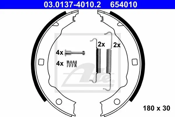 Колодки ручного (стоячого) гальма ATE 03.0137-4010.2 (фото 1)