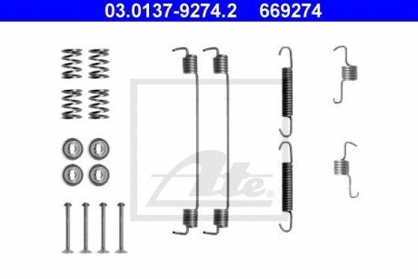 Монтажний комплект колодки ate 03013792742 на Рено Сандеро степвей 2