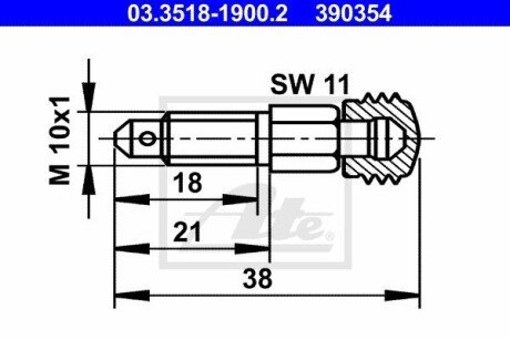 Штуцер прокачки гальм ate 03351819002 на Ниссан Micra к10