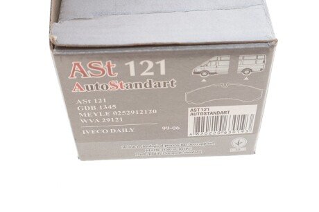 Тормозні (гальмівні) колодки auto standart AST121