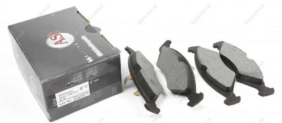 Тормозні (гальмівні) колодки AUTO STANDART AST753 (фото 1)
