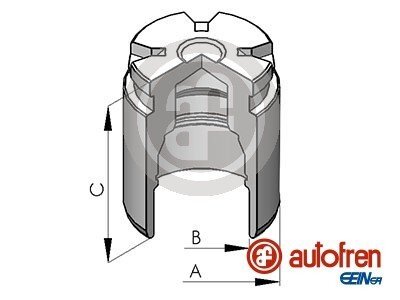 Поршень заднего тормозного суппорта autofren Seinsa D025530 на Киа Рио 4