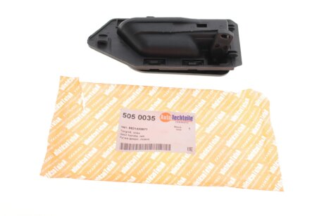 Ручка двери передней левая, (внутренняя, черная) CITROEN Berlingo; PEUGEOT Partner 96-15 autotechteile 5050035