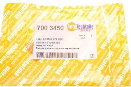 Датчик зносу гальмівних колодок autotechteile 7003450