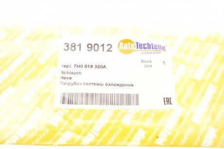 Патрубок радиатора autotechteile 3819012