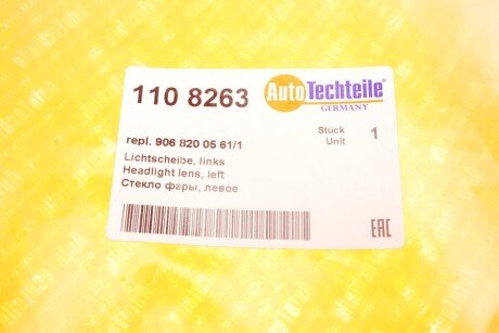 Скло фари autotechteile 1108263
