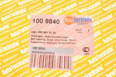 Подшипник опоры амортизатора, 96-03 autotechteile 1009840