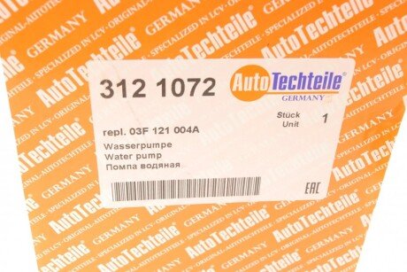 Помпа води autotechteile 3121072