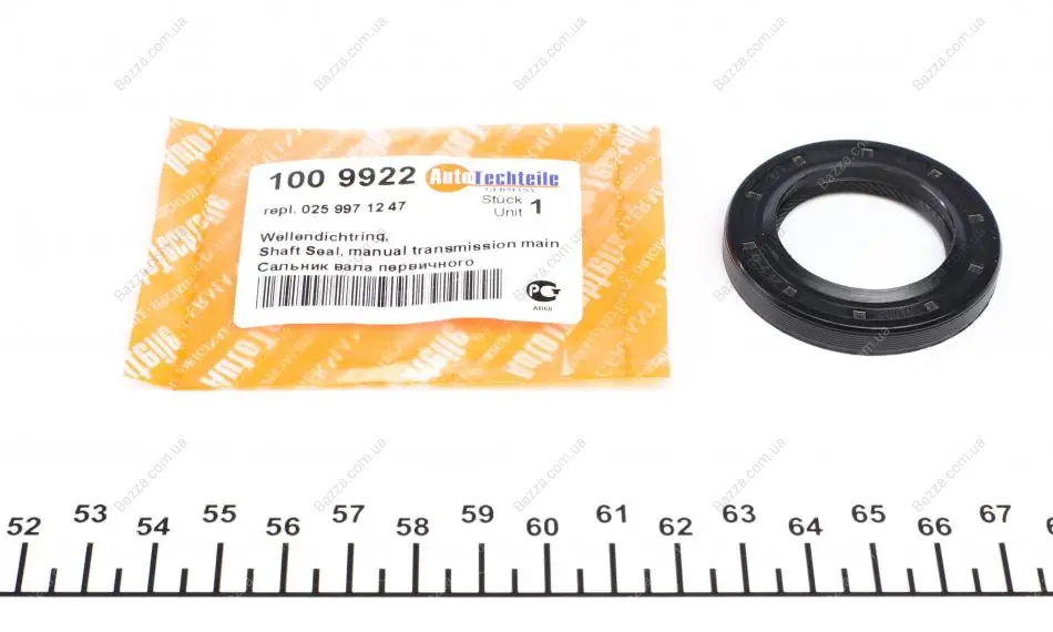 Сальник вала autotechteile 100 9922