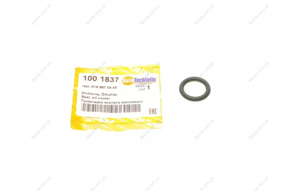 Уплотнительное кольцо корпуса масляного фильтра к блоку MB OM651 09- Autotechteile 100 1837 (фото 1)