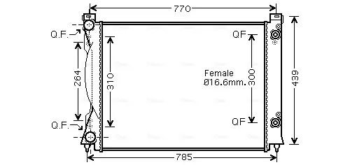 Радіатор охолодження двигуна AVA Cooling Systems AI2234 (фото 1)
