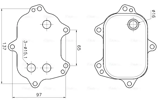 Охолоджувач оливи AVA cooling systems AI3456