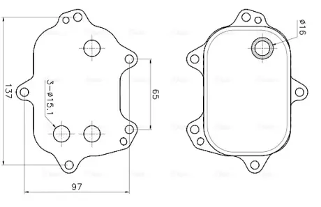 Охолоджувач оливи AVA cooling systems AI3456 Ауди А4 б8