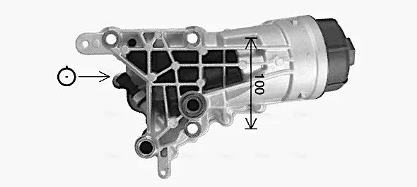 AVA OPEL Оливний радіатор (з корпусом) Combo Tour 1.6CDTI 06-, Fiat 500, Doblo, Tipo, Jeep AVA cooling systems AL3152H