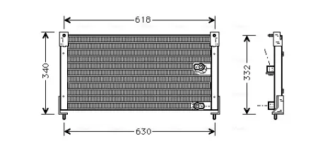 AVA HONDA Радіатор кондиціонера (конденсатор) ROVER 620 2.0I-2.3I 93- AVA cooling systems AU5116