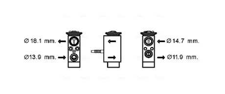 AVA BMW Розширювальний клапан 5 (F10) 10-, 5 Touring (F11) 10-, ROLLS-ROYCE AVA cooling systems BW1432 Бмв 7 серии