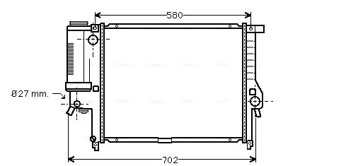 Радіатор охолодження BMW (вир-во AVA) AVA Cooling Systems BW2140 (фото 1)