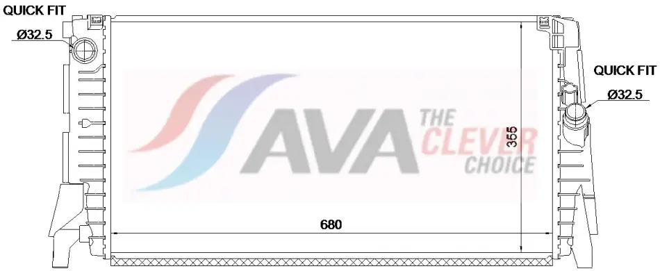 Радіатор інтеркулера AVA Cooling Systems BW2655 (фото 1)