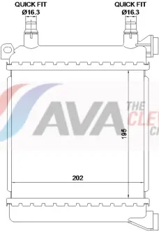 Радіатор охолодження двигуна AVA cooling systems BW2656