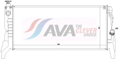 Радіатор охолодження двигуна AVA cooling systems BW2657