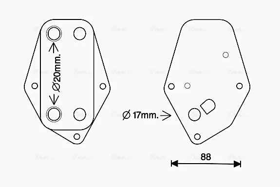 AVA BMW Оливний радіатор 3 E46 2.0d 98- AVA cooling systems BW3557