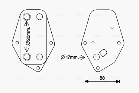 AVA BMW Оливний радіатор 3 E46 2.0d 98- AVA Cooling Systems BW3557