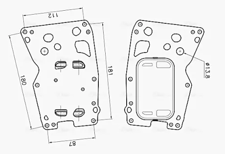 AVA BMW Оливний радіатор (без корпуса) 1 F20, 3 E90, 3 F30, 4,5 F10, X1/3/5 F25 AVA cooling systems BW3625 Бмв X1