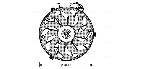 AVA BMW Вентилятор радіатора 3 (E36), 5 (E34), 6 (E24), 7 (E32) AVA cooling systems BW7507
