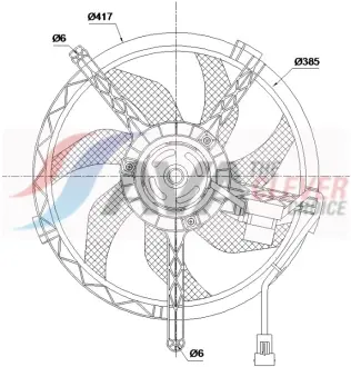 AVA MINI Вентилятор радіатора (без дифузора) MINI (R56) 10-, MINI (R55) 10-, MINI PACEMAN (R61) 12- AVA cooling systems BW7663