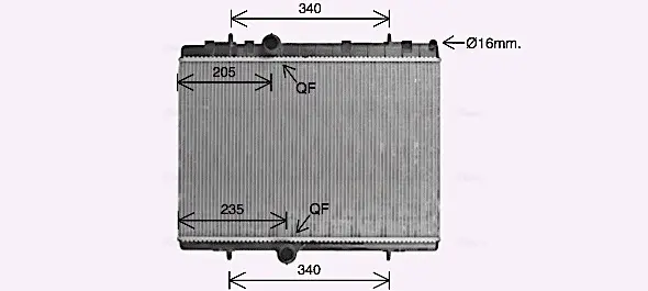 Радиатор охлаждения двигателя AVA cooling systems CN2328