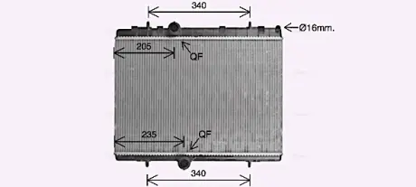 Радиатор охлаждения двигателя AVA cooling systems CN2328 Ситроен Берлинго b9