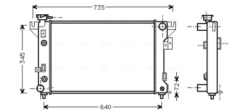 Радиатор охлаждения двигателя AVA cooling systems CR2032