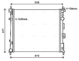 Радиатор интеркулера AVA cooling systems DN2407