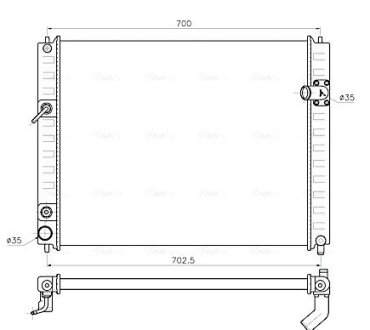 Радиатор охлаждения двигателя ava cooling systems DN2482 на Infiniti QX