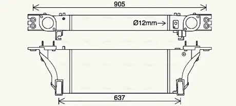 Радиатор интеркулера AVA cooling systems DN4455