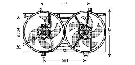 AVA NISSAN Вентилятор радіатора ALMERA 00- AVA Cooling Systems DN7528