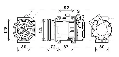 AVA NISSAN Компресор кондиціонера QASHQAI / QASHQAI +2 1.5 06- AVA cooling systems DNAK429