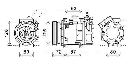 AVA NISSAN Компресор кондиціонера QASHQAI / QASHQAI +2 1.5 06- AVA cooling systems DNAK429