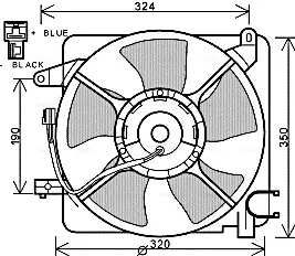 AVA CHEVROLET Вентилятор радіатора охолодження MATIZ, SPARK AVA cooling systems DW7519