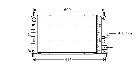 Радіатор охолодження двигуна AVA Cooling Systems FD2150 (фото 1)
