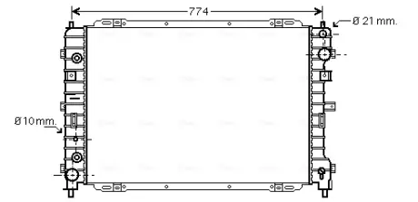 Радіатор охолодження двигуна AVA Cooling Systems FD2346