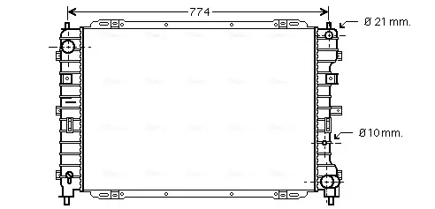 Радіатор охолодження двигуна AVA Cooling Systems FD2375 (фото 1)