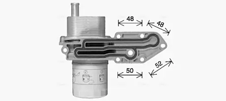 AVA FORD Оливний радіатор (з корпусом) Transit 2.2/2.4TDCi 06- AVA cooling systems FD3684H Форд Transit