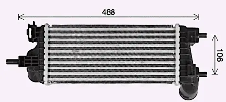 Радиатор интеркулера AVA cooling systems FD4662 Форд Connect