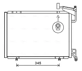 AVA FORD Радіатор кондиціонера (конденсатор) B-MAX 1.0 12-, FIESTA VI 1.0 12-, TRANSIT COURIER B460 1.0 14- AVA cooling systems FD5592 Форд Б-макс